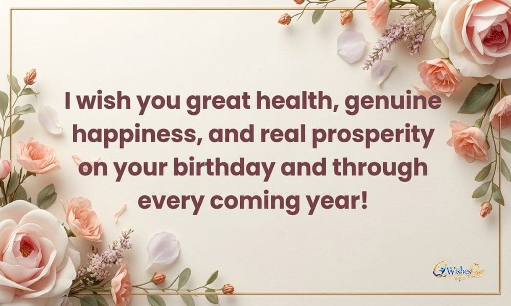 Birthday Wishes for Good Health 