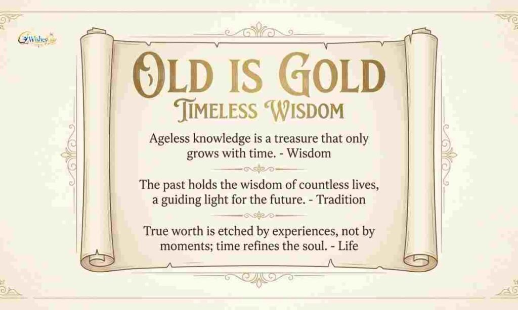 Old Is Gold Quotes