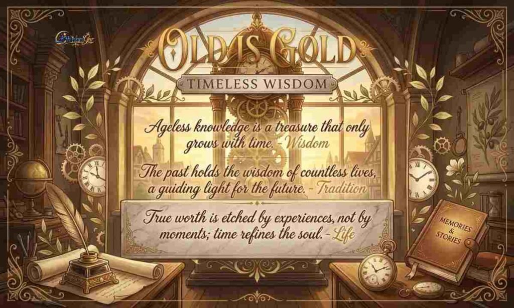 Old Is Gold Quotes