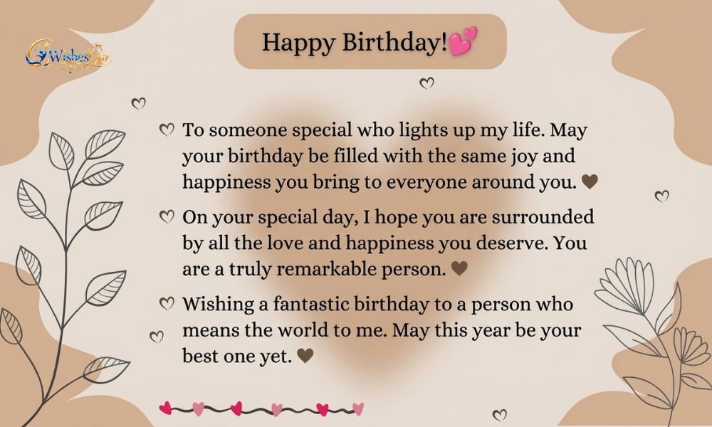 Wishes for Special Person